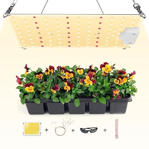 VAYALT 2024 DQB600 Grow Lights, LED Grow Light for Indoor Plants Full Spectrum, Plant Grow Light for Hydroponic Indoor Plants Seeding Veg Flower Plant Growing Lamps