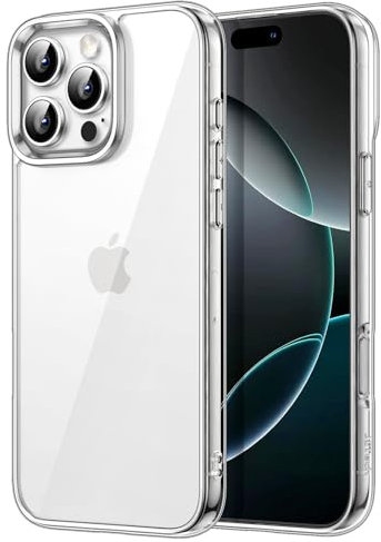 JETech Case for iPhone 16 Pro 6.3-Inch, Non-Yellowing Shockproof Phone Bumper Cover, Anti-Scratch Clear Back (Clear)