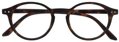 OPULIZE REY Lunettes de Lecture - Montures Rondes Rétro - Marron Écaille de Tortue Mat - Hommes Femmes - Charnières à Ressort - R56-2 - +3.00