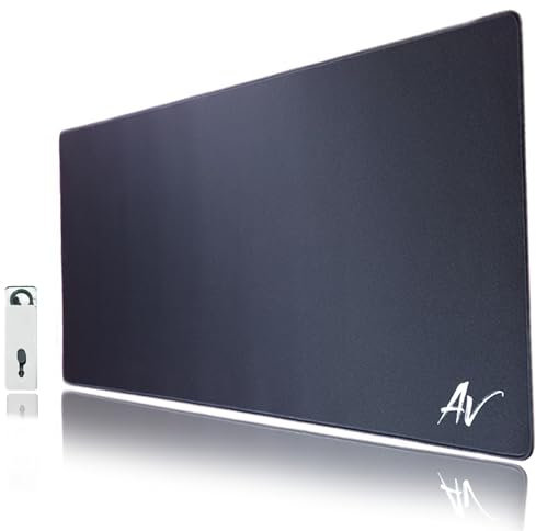 Aliteve Tapis de Souris Gaming Pro XL (800x400 mm) Noir Anti-éclaboussures Base Anti-dérapante +Accessoire d'entretien PC Gamer Performances optimales