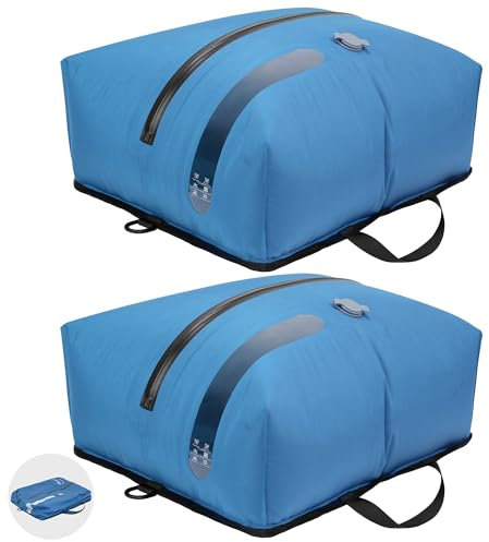Sacchetti Sottovuoto Vestiti Riutilizzabili TPU Buste Sottovuoto Viaggio con Cerniera Impermeabile Borse Organizer Cubi di Imballaggio per Valigie Zaino Bagaglio a Mano
