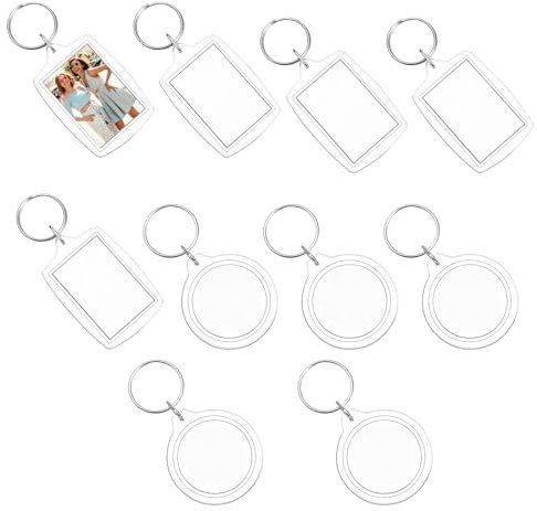 oruola 10 Stück Foto Anhänger Rund,Fotoanhänger,4cm Foto Schlüsselanhänger Bild,Schlüsselanhänger Fotos für Als Geschenk Souvenir,Anhänger Bild für DIY,Geburtstag Jahrestag,Geschenke,Gedenken