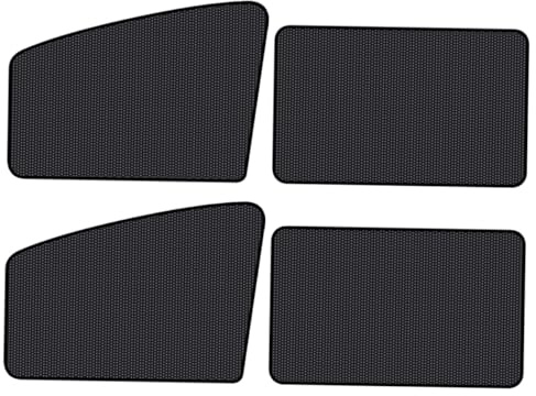 TOPBATHY 4pcs Car Window Sun Shade Cover Mesh Folding Sun Visor Net for Windshield Protection Heat Reduction Privacy for Vehicles Pet Safety