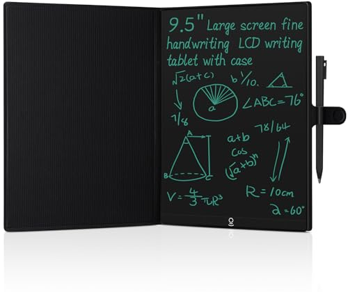LCD Writing Tablet for Adult: 9.5 Inch with Leather Case Full Screen Reusable Digital Notepad Portable