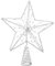 Estrella de árbol de Navidad con luz LED ahuecada, suministros de adorno para Año Nuevo, fiesta, árbol de Navidad