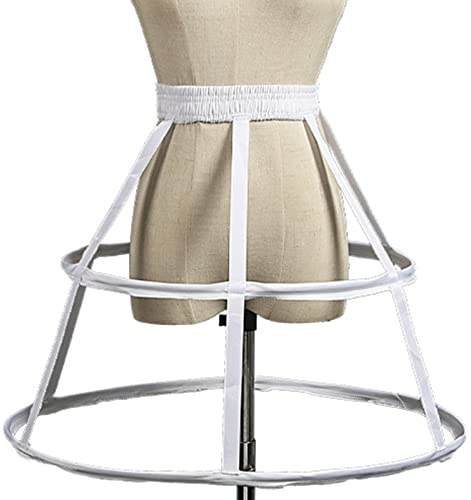 Crinoline Petticoat für Damen, kurz oder lang, 2/3/4/5 Reifen, Ballkleid, halbe Slips, Mädchen, Unterrock für Hochzeit, Brautkleid, Damen, Mädchen, Petticoat, Käfig, Unterrock, Reifrock, Weiß