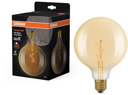 Osram Vintage 1906 LED CLASSIC GLOBE125 FIL GOLD non-dim 1,8W/822 E27