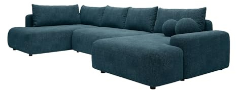 Vente-unique - Schlafsofa 8 Daviso - Polyester - blau