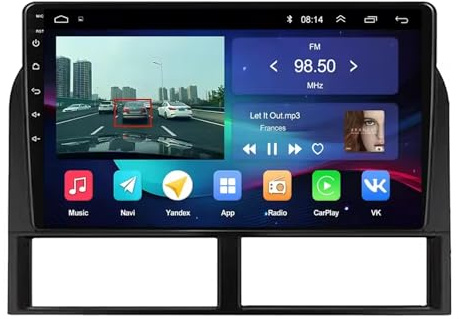 Car Radio para Jeep Grand Cherokee WJ 1998-2004 9 Pulgadas Android 15 Multimedia Pantalla con BT GPS WiFi FM Carpaly Backup Camera Cooling Fan para, 4 Core 2G+64G