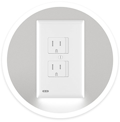 3 Pack - SnapPower SafeLight [For Duplex Outlets] - Self-Closing Safety Cover Plate with LED Night Light - Child-Proofing Wall Plate Helps Protect Baby From Electrical Shock - (Duplex, White)