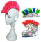 3T-SISTER Helm Mohawk Perücke für den Skihelm, Snowboardhelm, Kinderskihelm, Kinderhelm, Motorradhelm, Fahrradhelm - auffälligere Helm-Aufkleber, Helmdeko für Kinder und Erwachsene Rosa