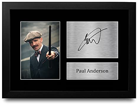 HWC Trading Paul Anderson A4 Gerahmte Signiert Gedruckt Autogramme Bild Druck-Fotoanzeige Geschenk Für Peaky Blinders Tv-Show-Fans