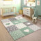 Paco Home Kinderteppich Teppich Kinderzimmer Pastell 3D Effekt Punkte Herzen Sterne Grün Grau, Grösse:200x290 cm