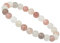 ELEDORO Handgefertigtes Edelstein Perlen Stretch Armband - Echte Steine 8mm (Mondstein Tricolor)