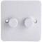 Schneider Electric Lisse White Moulded - Double 2 Way LED Dimmer Light Switch, 100 W, GGBL6022LMS, White