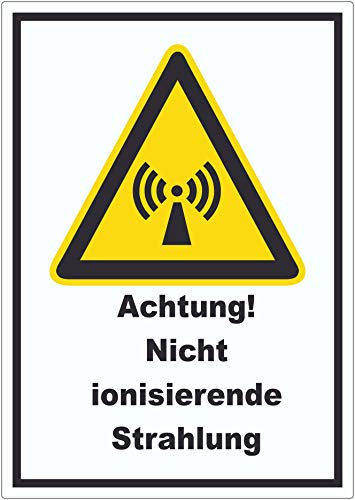Achtung Nicht ionisierende Strahlung Aufkleber A4 (210x297mm)