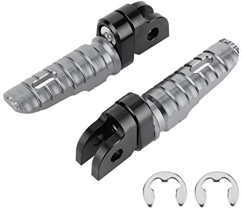EBTOOLS Repose-pieds pour motos, repose-pieds avant de moto Paires avant gauche droite pour MT-03 MT-25 MT-07 MT-09 R3 XJ6(Titane)