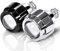 Angel Eyes Auto Scheinwerfer 2 stücke 2,5 zoll Universal BI Xenon HID Projektor Linse Silber Schwarz Shroud H1 Xenon LED Birne H4 H7 Motorrad Auto Scheinwerfer (Color : 2pcs Black LHD)