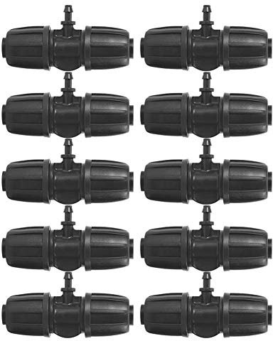 10 Pièces 16mm à 4/7 Connecteur de Tuyau D'irrigation de Jardin, connecteur de té barbelé de verrouillage de jardin, Raccord de Tuyau D'Irrigation, Pour Système D'Irrigation De Pelouse, Ferme, Jardin