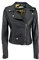 JOPHY & CO. Giacca Corta Donna Vera Pelle Moto Vintage con Tasche e Cerniere (cod. 207939 & 207968) (Nero (cod. 188468), S)