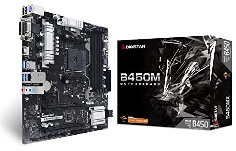 Biostar B450MX Carte mère AMD B450 Emplacement AM4 Micro ATX