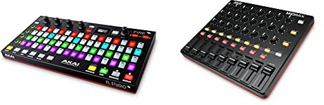Akai Professional Fire - USB MIDI Controller für FL Studio Mit 64-Pad-RGB-Clip und Drum Pad Matrix & Midimix - Zuweisbarer, Portabler MIDI Mixer & DAW Controller