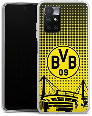 DeinDesign Silikon Hülle kompatibel mit Xiaomi Redmi 10 Case transparent Handyhülle Stadion BVB Borussia Dortmund