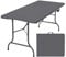 Rainberg 6ft Heavy Duty Plastic Folding Table for Picnic, Camping, Garden, Outdoor Dining, BBQ (Grey, 180cm x 75cm)