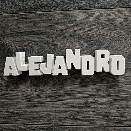 MDF mit Namen, dekorative Buchstaben aus Holz mit Namen von Jungen oder Mädchen (Alejandro)