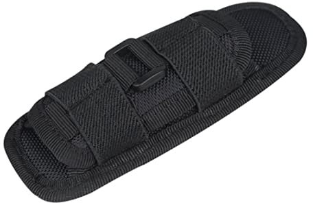 Belt Pack Bag 360 Degree Rotation Flashlight Holder Pouch Camping Waist Cover Black