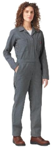 Dickies Women's Long Sleeve Hickory Stripe Coveralls
