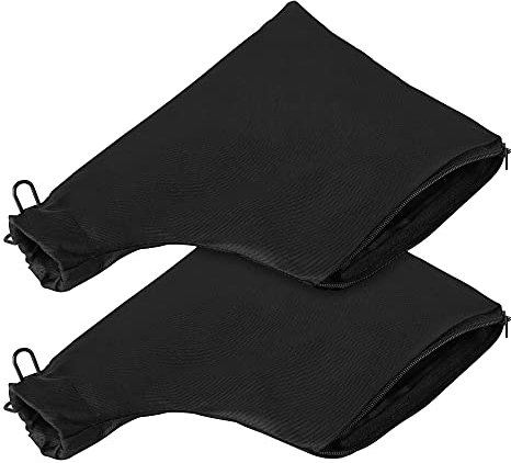 Black Dust Collection Bag for Miter Saw 255 Model with Zipper and Wired Adjustable Stand, Dust Collector Bags for Miter Saw, Tank Belt Sander, Edge Planer, Diagonal Saw (2 Pack)