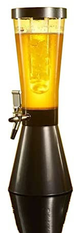 KIZQYN Biertower 3-Liter-Bierturmspender mit Wasserhahn Kommerzielles Bierfass Getränkefass Wurzelbierspender mit abnehmbarem Eiszapfen Bierzapfanlage (Color : C)