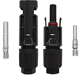 Solarsys® - 1 Paar PV Stecker/Buchse, Photovoltaik-Stecker, geeignet für Solarpanel, Kabel 4 mm²/6 mm², DC 1500 V, TÜV-Zertifizierung, IP68, wasserdichte Solaranschlüsse