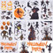 Funmo Fensterbilder Halloween Statisch Deko - Fenster Aufkleber Spinne Kürbis Hexe Geister - Fensterdeko Party Dekorationen Horrible Sticker für Kinder