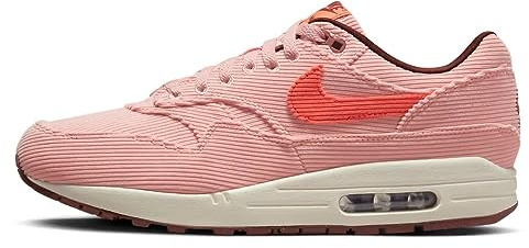 NIKE Men's Air Max 1 Premium Trainers, Coral Stardust Bright Coral Oxen Brown, 10.5 UK