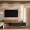 Planetmöbel TV Wohnwand Wohnzimmer 2X 140 cm Gold Eiche/Schwarz Charcoal - Gold Eiche, Modern, TV Schrank mit 2 Klappen als Stauraum, hängend oder stehend