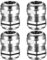 PG13.5 Kabelverschraubungen, 4 Stk M20 IP68 wasserdichte Kabeldurchführung, Messing Kabelstecker, Kabel Verbinder, Steckverbinder, für 6-12 mm Kabelanschluss