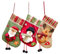 Miya 3 x super süß Nikolausstrümpfe Nikolausstiefel zum aufhängen/befüllen, Weihnachtssocke, Geschenke Weihnachtsstrumpf Nikolaus, Schneemann, Rentier hängen deko, Geschenk Beutel