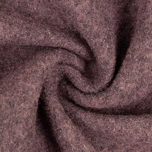 Walkloden Uni und Meliert Walkstoff 100% Schurwolle, 0,5 m, Stoffe, Trachtenstoff, Meterware, Wollwalk (Altrosa Meliert)