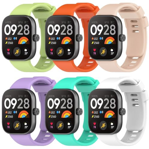 BDIG 6 Piezas correas de reloj para Xiaomi Redmi Watch 5/Xiaomi Redmi Watch 4/Xiaomi Mi Band 8 Pro,correas de repuesto compatibles con Xiaomi Mi Band 8 Pro/Redmi Watch 4