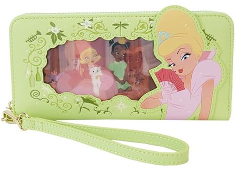 Loungefly Disney Prinzessin und der Frosch Tiana Lenticular Zip Around Kinder Geldbörse Multi, Schwarz, Zeitgenössisch
