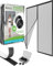 ARCOL Fliegengitter Fenster Magnet 75x120 cm aus Fiberglas – Schluss mit Mücken in 3 Min, Ultrafeines Insektennetz, Automatischer Verschluss mit Magneten & Gewichten, Extrabreites Klettband (Schwarz)