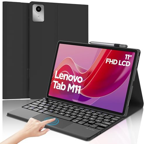 JADEMALL Clavier avec Trackpad pour Lenovo Tab M11 11 2024, AZERTY Français Clavier avec Touchpad e Porte-Crayon pour Lenovo Tab M11 2024, Noir