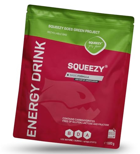 Big Pack Squeezy Energy Drink - Elektrolyte Energy Drink (Basic Formula) 1.500g - ohne Fruktose und mit wenig Süße | Entwickelt für maximale Magenverträglichkeit unter hoher körperlicher Belastung