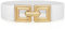 WHIPPY Damen Breiter Elastischer Taillengürtel Stretchy Gürtel für Kleid dehnbarer Hüftgürtel Mode Quadratischer Gold Schnalle,Weiß 90cm