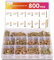 Gorffy Wood Screws Assortment, 800PCS Color Zinc Self Tapping Screws, M3/M3.5/M4 for Wood, Floorboard, Fences