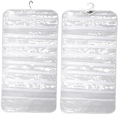 Ciieeo Schmuck-organizer Hängend Mit Fächern Doppelseitiger Schmuckhalter Für Wand Oder Tür Aus Hochwertigem Vliesstoff Mit Transparenten Pvc-taschen