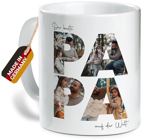 Personalisierte Tasse mit Foto – Perfekt als Vatertagsgeschenk für Papa | Partnergeschenke oder Lustige Geschenke zum Vatertag | als Papa Geschenk oder für Geburtstag