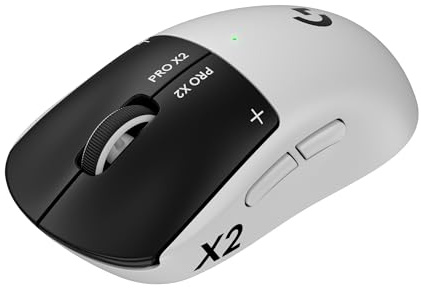 Logitech G PRO X2 SUPERSTRIKE LIGHTSPEED kabellose Gaming-Maus | Super schnell, äußerst leicht (61 g), anpassbare Klick-Haptik, USB-C-Aufladung, für PC/Mac/Laptop - Weiß
